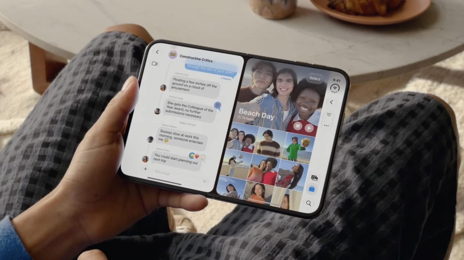 iPhone Duo'nun 7.6 inçlik ekranı çoklu görevi baştan yazıyor: uygulamalar yan yana, eşleşmeler kilitli